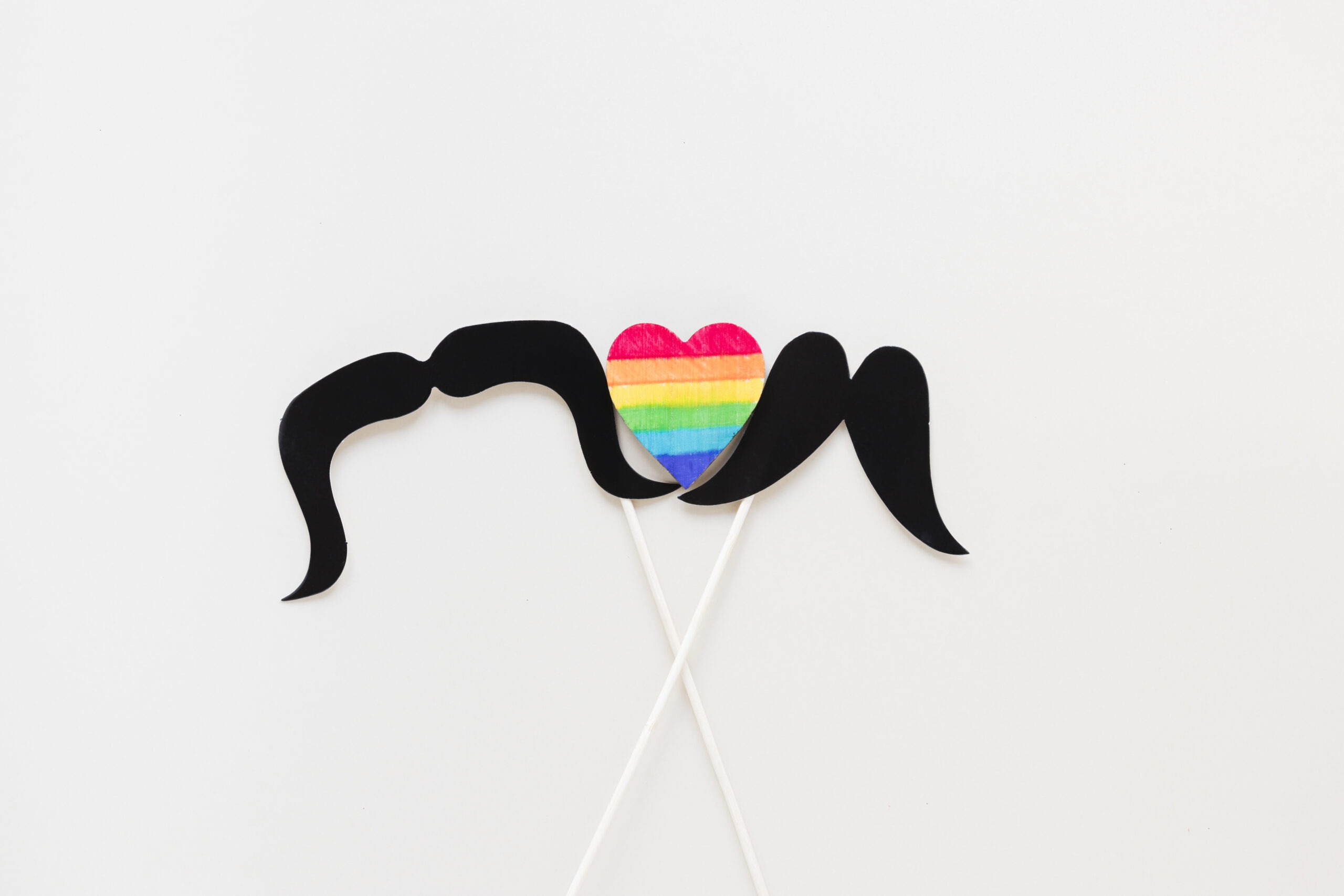 Regenbogenherz mit Bärten